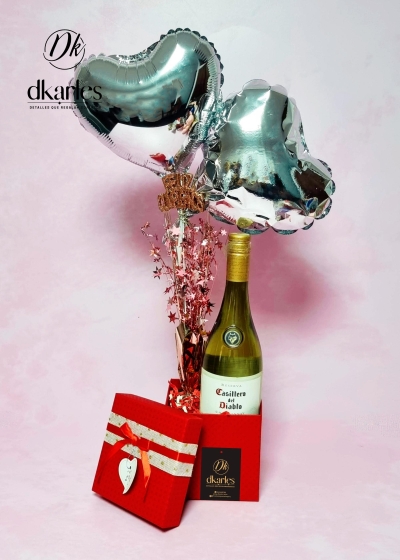 DKarles Obsequios - Chardonnay Reserva CASILLERO DEL DIABLO y Globos 1