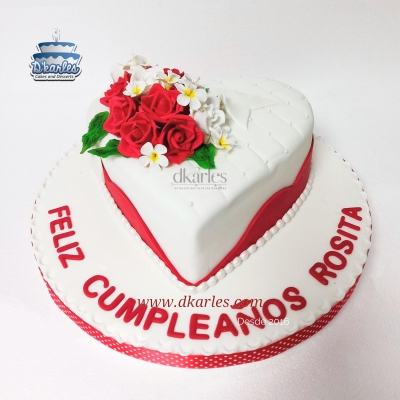 DKarles - Torta Coraz�n y Rosas rojas