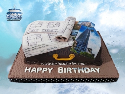 DKarles - Torta Maleta de mi Arquitecto